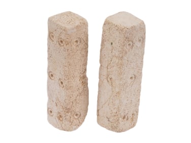 PAIR OF ANCIENT ROMAN STONE DICE 100 TO 300 AD