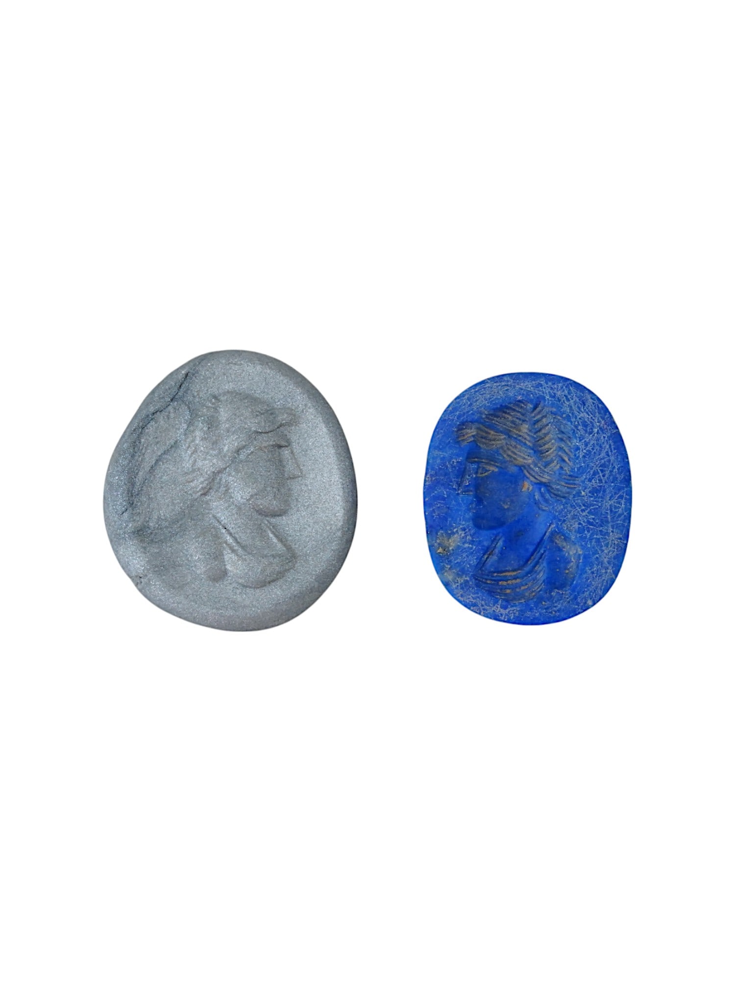 ANCIENT ROMAN LAPIS INTAGLIO W PORTRAIT 100 TO 300 AD (1 of 4)