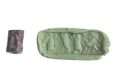 ANCIENT WESTERN ASIATIC ENGRAVED INTAGLIO SEAL BEAD