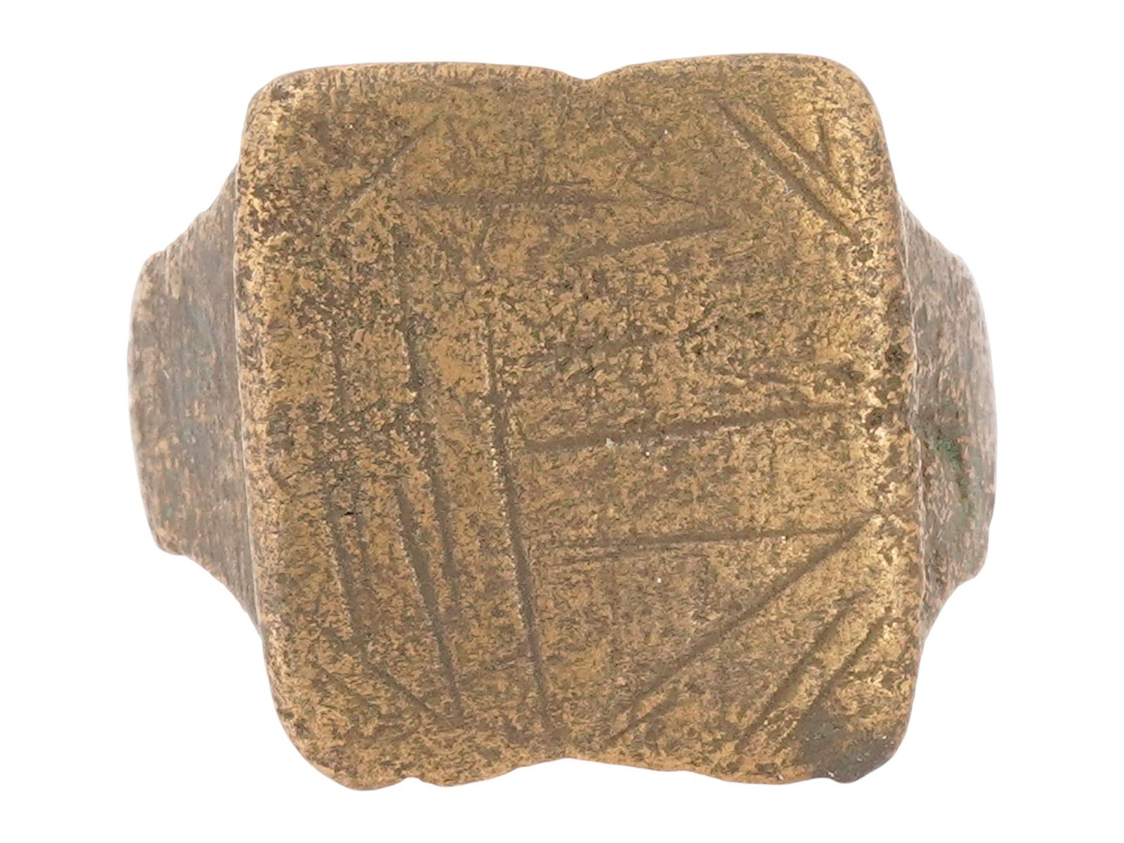 ANCIENT ROMAN BRONZE RING W BOAT DESIGN 100 TO 300 AD (1 of 5)