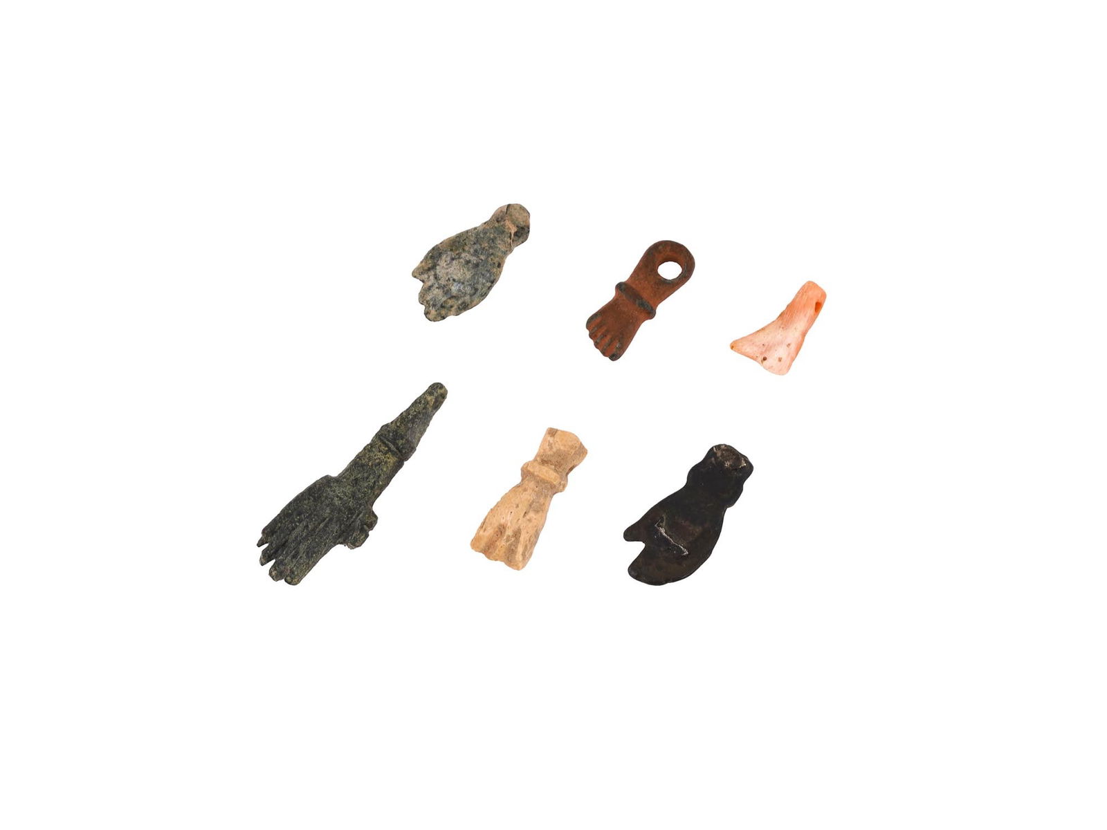 LOT OF 6 ANCIENT ROMAN PROTECTIVE HAND SHAPED PENDANTS (1 of 8)