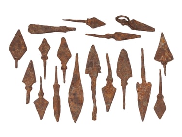 GROUP OF ANCIENT MEDITERRANEAN IRON ARROWHEADS