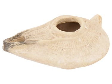 ANCIENT BYZANTINE TERRACOTTA OIL LAMP 300 TO 600 AD