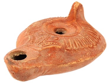 ANCIENT EGYPTO ROMAN TERRACOTTA OIL LAMP 100 TO 300 AD