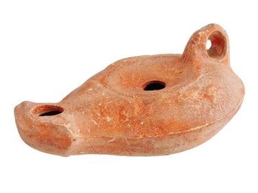1ST CENTURY AD ANCIENT ROMAN TERRACOTTA OIL LAMP