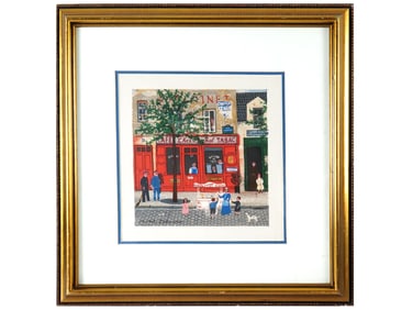 MICHEL DELACROIX FRENCH CITYSCAPE LITHOGRAPH