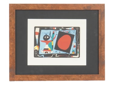 LIMITED EDITION COLOR LITHOGRAPH SIGNED JOAN MIRO