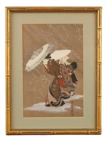 JAPANESE COLOR WOODBLOCK PRINT BY KITAGAWA FUJIMARO