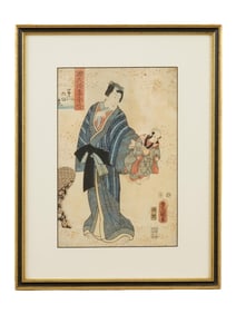 UTAGAWA KUNISADA ANTIQUE JAPANESE WOODBLOCK PRINT