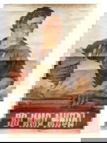 A VINTGE RUSSIAN SOVIET PROPAGANDA POSTER