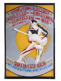 RARE USA GRAND FUNK CONCERT POSTER BY SPENCER Z