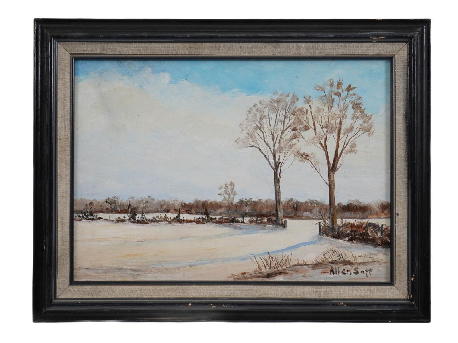 ALLEN SAPP CANADIAN WINTER LANDSCAPE OIL PAINTING (1 of 5)