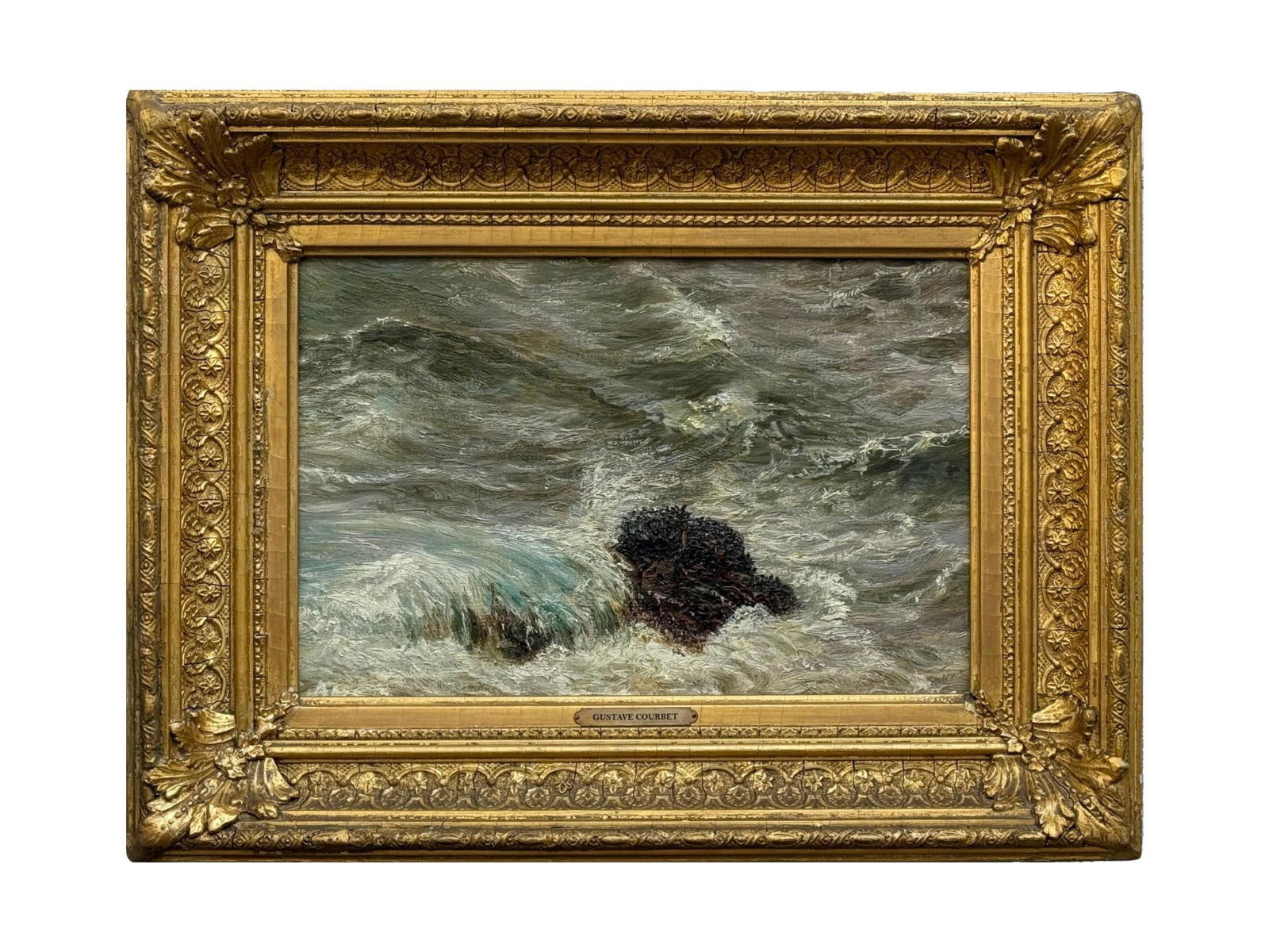 ATTRIBUTED TO GUSTAVE COURBET FRENCH OIL PAINTING (1 of 2)