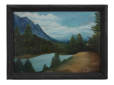 CANADIAN SIGNED R GISSING OIL LANDSCAPE PAINTING