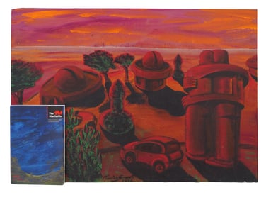 PIERRICK GAUME FRENCH ABSTRACT OIL PAINTING