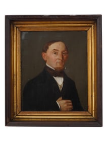 19TH CENTURY MALE PORTRAIT OIL PAINTING BY E BOLTZ