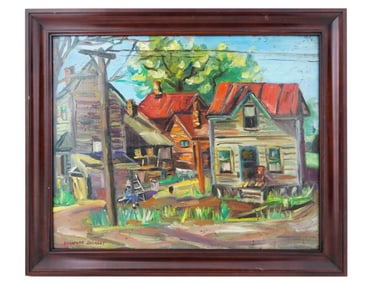 ATTR TO BEAUFORD DELANEY AMERICAN RURAL OIL PAINTING