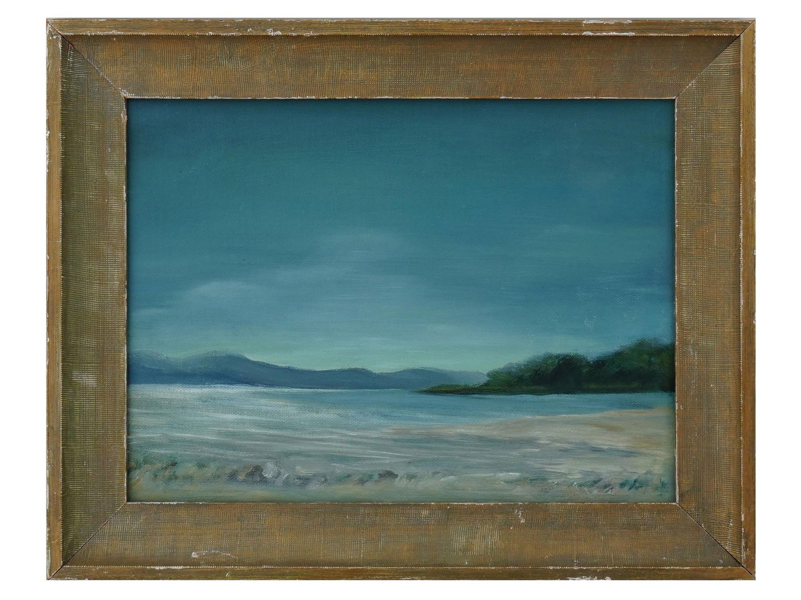 CONTEMPORARY BRAZILIAN OIL LANDSCAPE PAINTING SIGNED: A contemporary Brazilian oil painting on canvas depicting a landscape. Signed by the artist in the back. Framed. Modern Brazilian Art And Landscape Paintings For Collectors. THIS LOT IS ELIGIBL