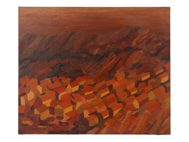 SIGNED YIGAL ELYADIN OIL LANDSCAPE PAINTING