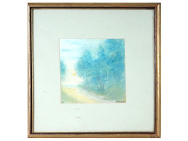 AMERICAN LANDSCAPE PASTEL PAINTING BY LOUIS MANN