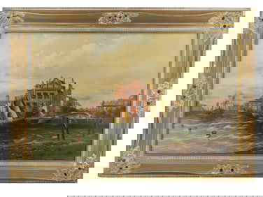 VENETIAN LANDSCAPE OIL PAINTING BY JAMES HERON