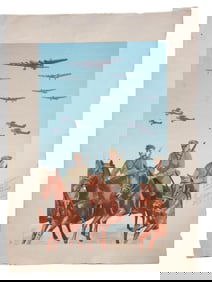 SOVIET MILITARY PAINTING FOR POSTER BY MAGUIDSON