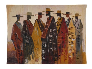 CONTEMPORARY NIGERIAN OIL PAINTING BY BAYO OGUNDELE