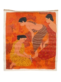 INDIAN OIL PAINTING SIGNED NARAYAN SHRIDHAR BENDRE