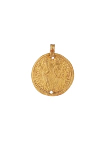 ANTIQUE ITALIAN VENETIAN SEQUIN GOLD COIN PENDANT