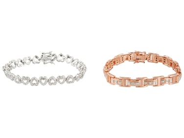 PAIR OF VINTAGE STERLING SILVER BRACELETS