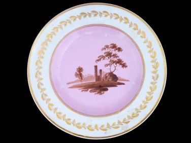 ANTIQUE RUSSIAN PORCELAIN PLATE BY POPOV FACTORY