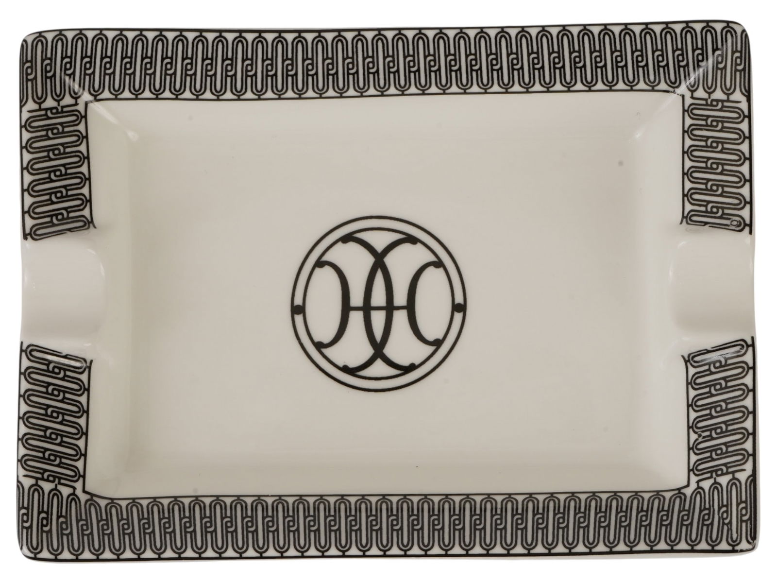 VINTAGE HERMES H DECO PORCELAIN ASHTRAY (1 of 6)