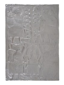 TOYIN FOLORUNSO NIGERIAN ALUMINUM RELIEF ARTWORK