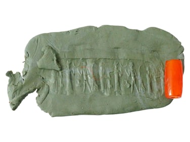 ANCIENT CARVED HONEY AGATE INTAGLIO CYLINDER SEAL