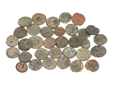 ANCIENT GRECO ROMAN BRONZE COINS CA 200 BC TO 100 AD