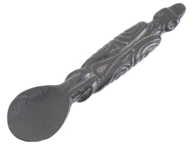 ANCIENT PRE COLUMBIAN TAINO BIRD CARVED STONE SPOON