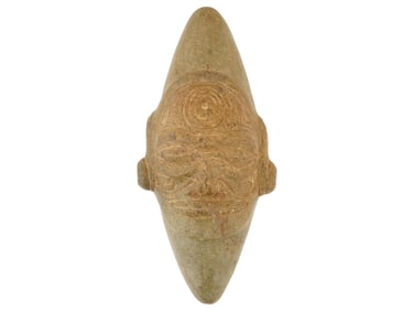 ANCIENT PRE COLUMBIAN TAINO STONE ZEMI FIGURINE