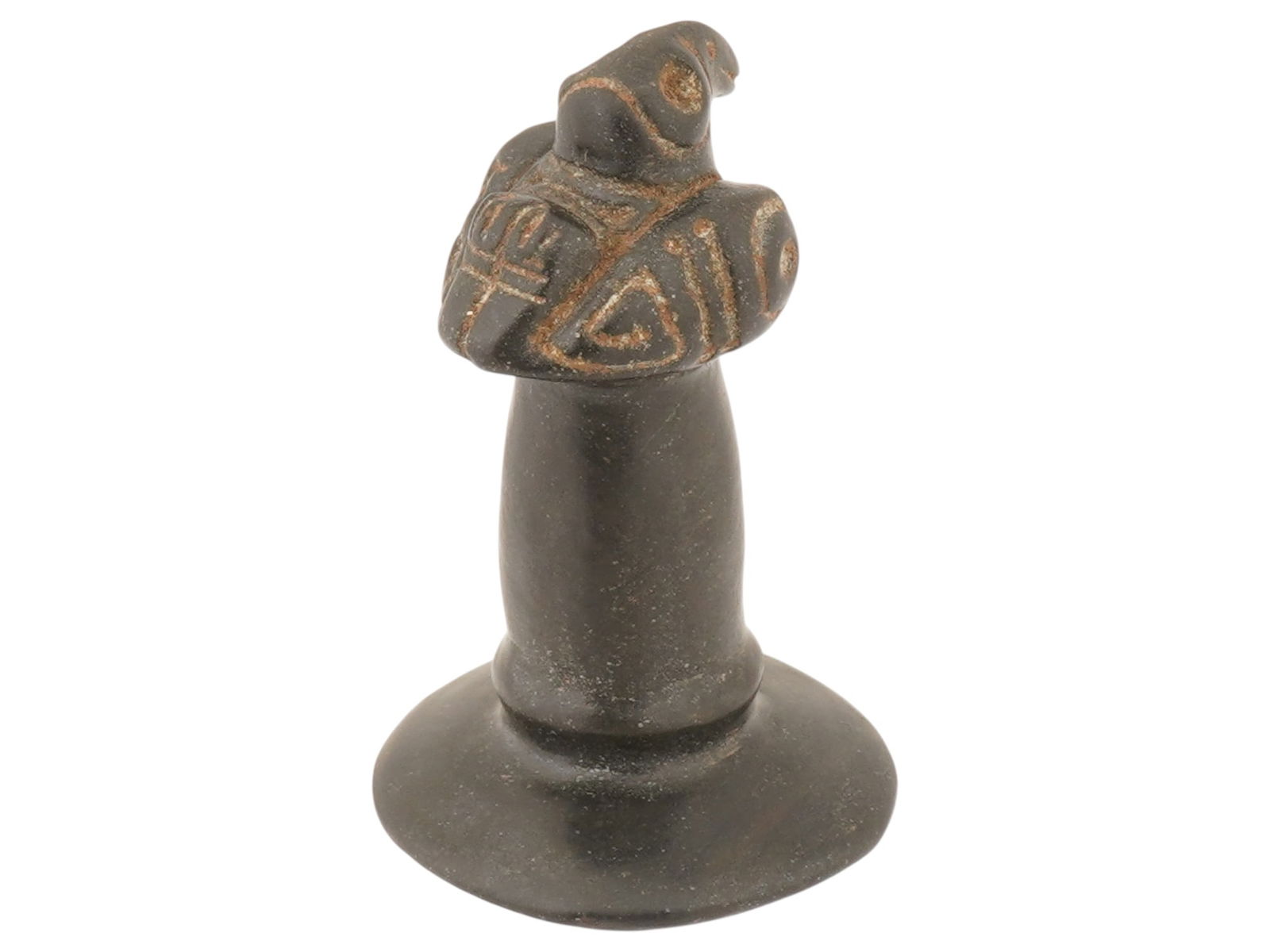 ANCIENT ARAWAK TAINO CARVED STONE PESTLE W BIRD (1 of 8)