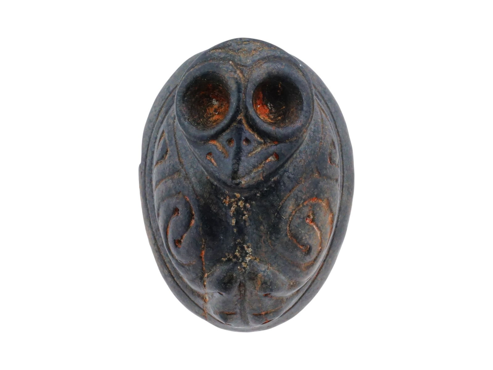 ANCIENT PRE COLOMBIAN CARVED HARD STONE ANIMAL SEAL (1 of 7)