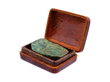 MINIATURE PRE COLUMBIAN JADE 14K GOLD MASK PENDANT