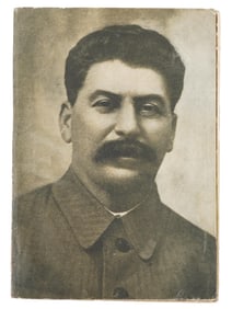 RUSSIAN SOVIET ERA BOOK W STALIN PORTRAIT PHOTO COVER