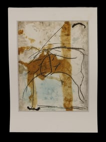 VINTAGE CATALAN LITHOGRAPH BY ANTONI TAPIES 1981