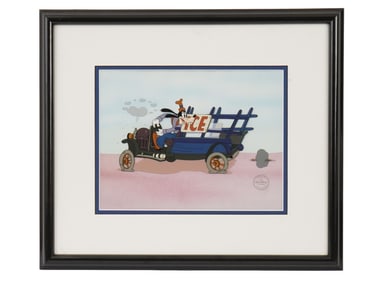 DISNEY GOOFY MOVING DAY SERICEL REPRODUCTION W COA