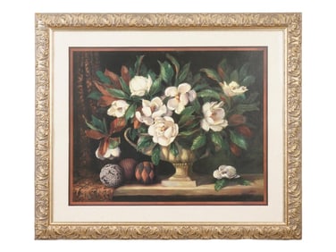 HOPE REIS AMERICAN FLORAL STILL LIFE OFFSET PRINT