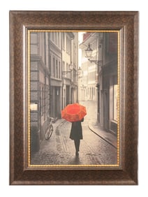 STEFANO CORSO RED RAIN FINE ART PRINT FRAMED