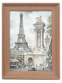 FRENCH PARIS VIEW PRINT BY JACQUES CHARDON