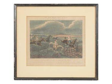 JOHN HARRIS AFTER HENRY ALKEN HORSE RACING AQUATINT