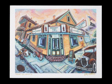 CONTEMPORARY AMERICAN PRINT BY KELLY BOYETT SIGNED