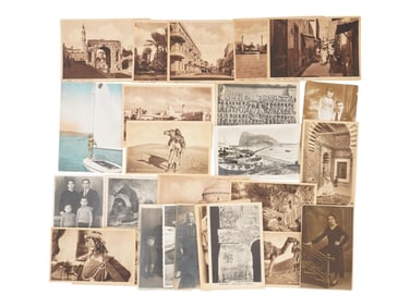 COLLECTION OF ANTIQUE PRINTED PHOTOS POSTCARDS