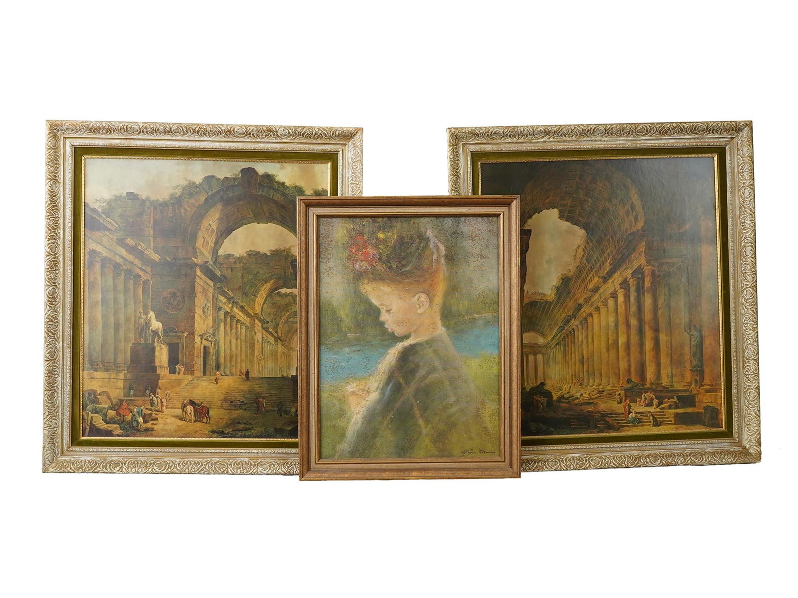 FRAMED PRINTS AFTER HUBERT ROBERT AND GENTILINI (1 of 9)